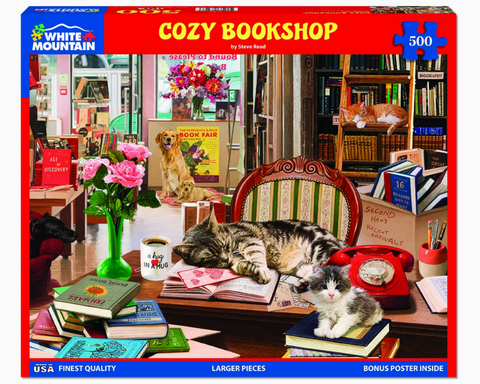 Cozy Bookshop - 500 Piece Jigsaw Puzzle