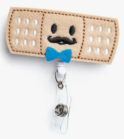 Blue Bowtie Bandage Badge Reel Holder