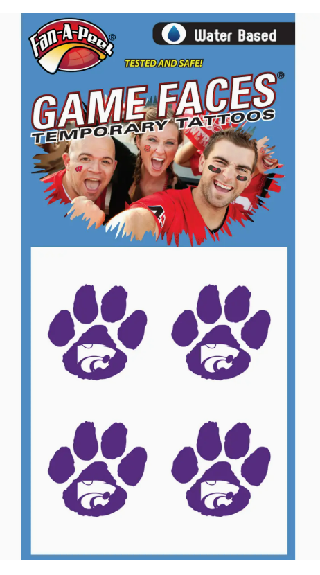 Powercat in Pawprint Water Temporary Tattoos