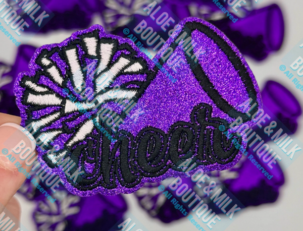 Cheer Glitter Hat Patch
