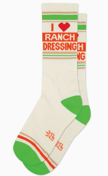 I (heart) Ranch Dressing Gym Crew Socks