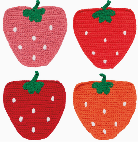 Berry Sweet Crochet Coasters