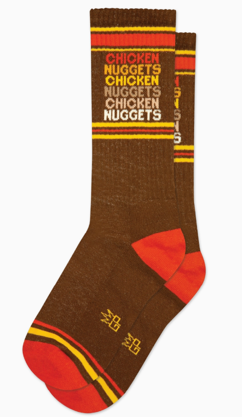 Chicken Nuggets Gym Crew Socks