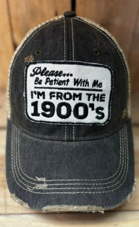 From the 1900s Distressed Mesh Snapback Baseball Cap