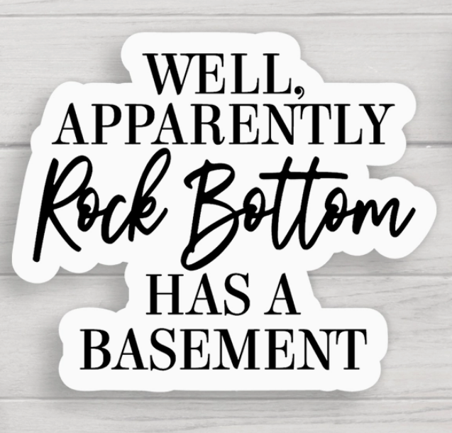 Rock Bottom Vinyl Sticker