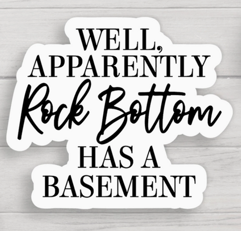 Rock Bottom Vinyl Sticker