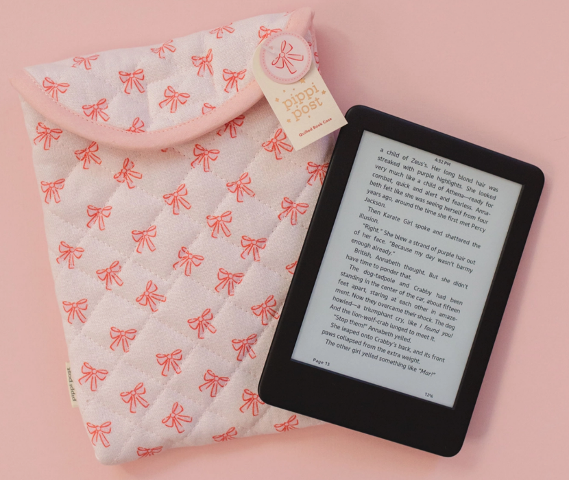 Pink Coquette Bows Quilted E-Reader Case