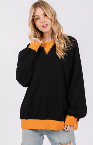 Black & Gold Gameday French Terry Sweatshirt