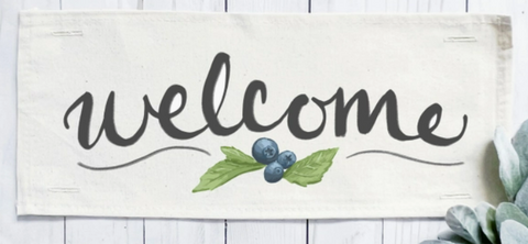 Welcome with Blueberries Panel