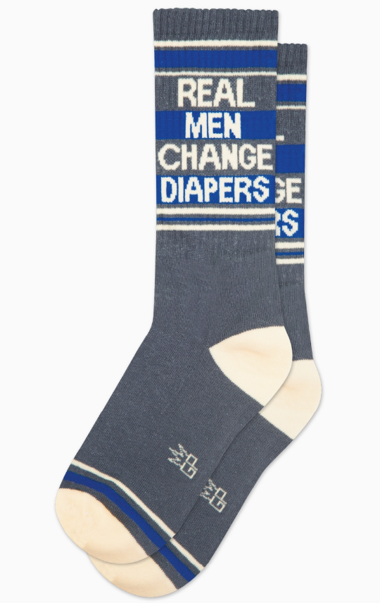 Real Men Change Diapers Gym Crew Socks
