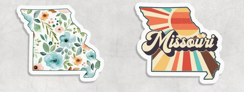 Missouri State Shaped Stickers Asst. Designs