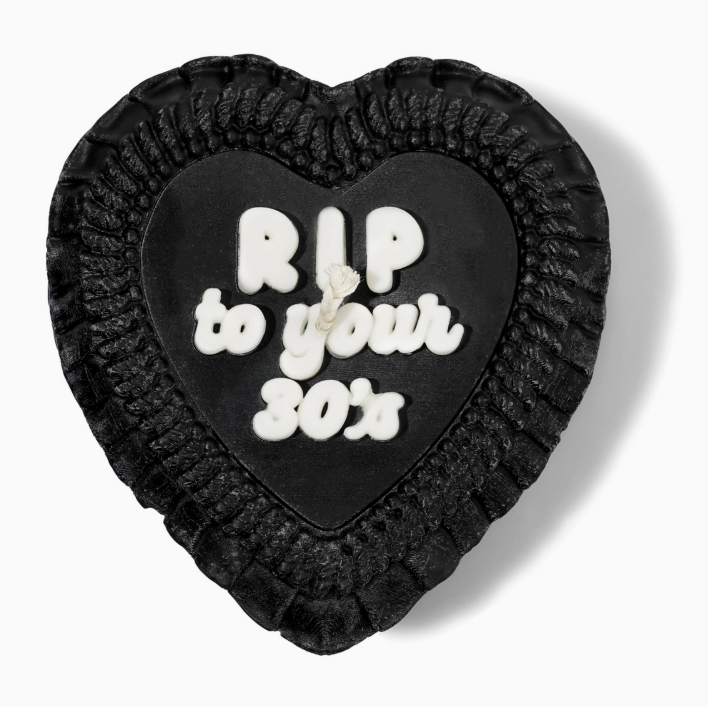 RIP YOUR 30'S Heart Candle