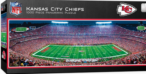 Kansas City Chiefs - 1000 pc Panoramic Puzzle - Center View