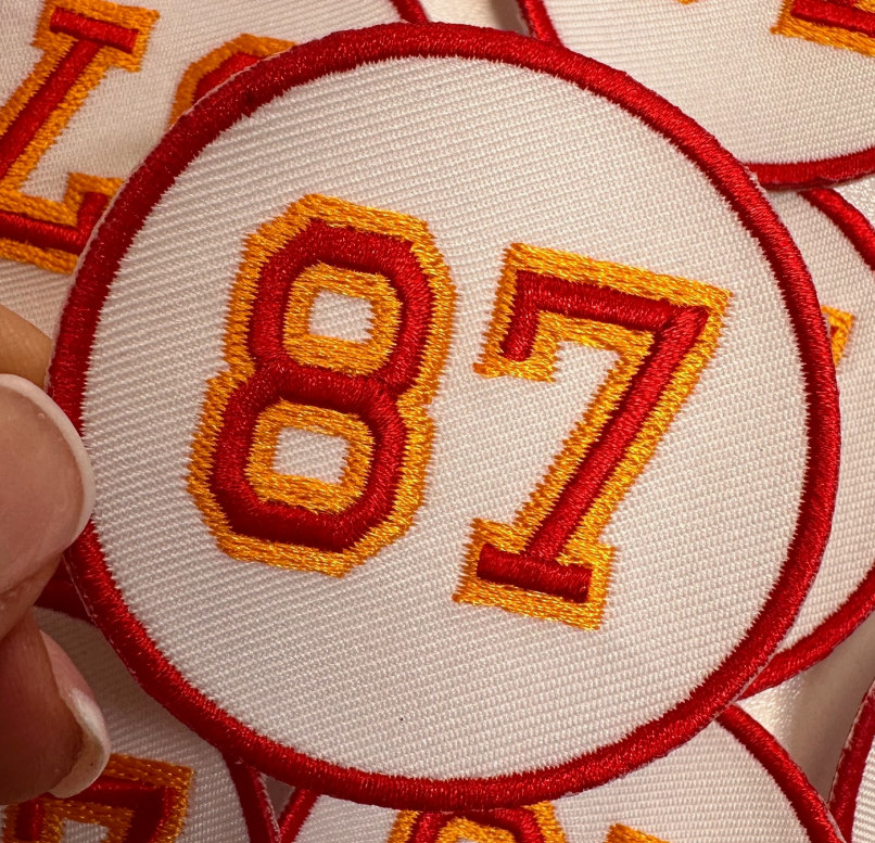 KS Chiefs Number Hat Patches
