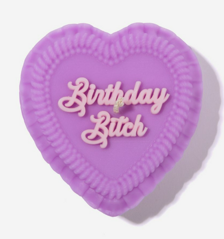 Birthday Bitch Heart Candle