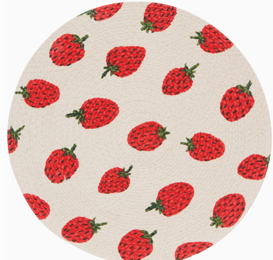 Berry Sweet Braided Round Placemat