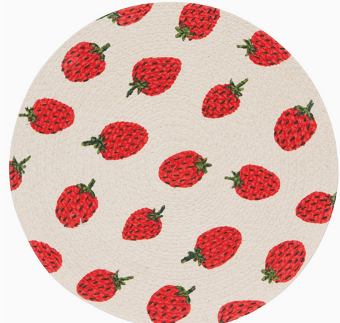 Berry Sweet Braided Round Placemat