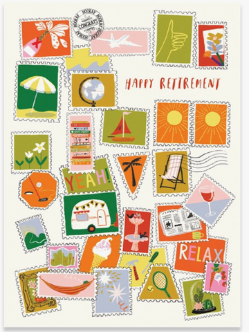 Retirement Stamps - Carte Retirement Card