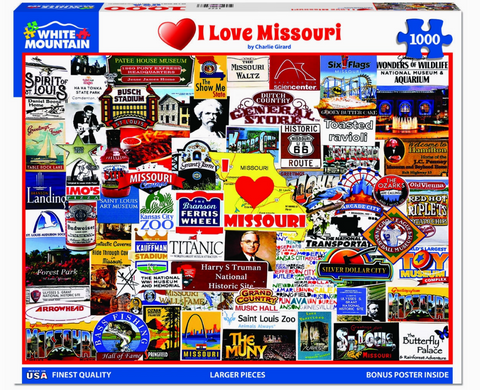 I Love Missouri - 1000 Piece Jigsaw Puzzle