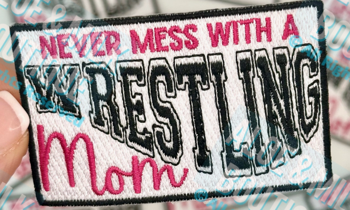 Wrestling Mom Hat Patch