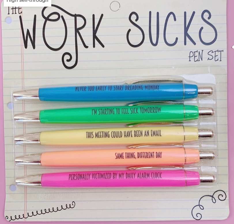 Work Sucks Pen Set