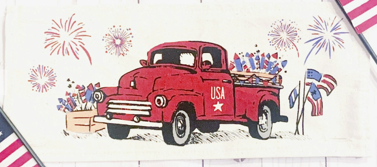 Fireworks Truck Holiday Panel